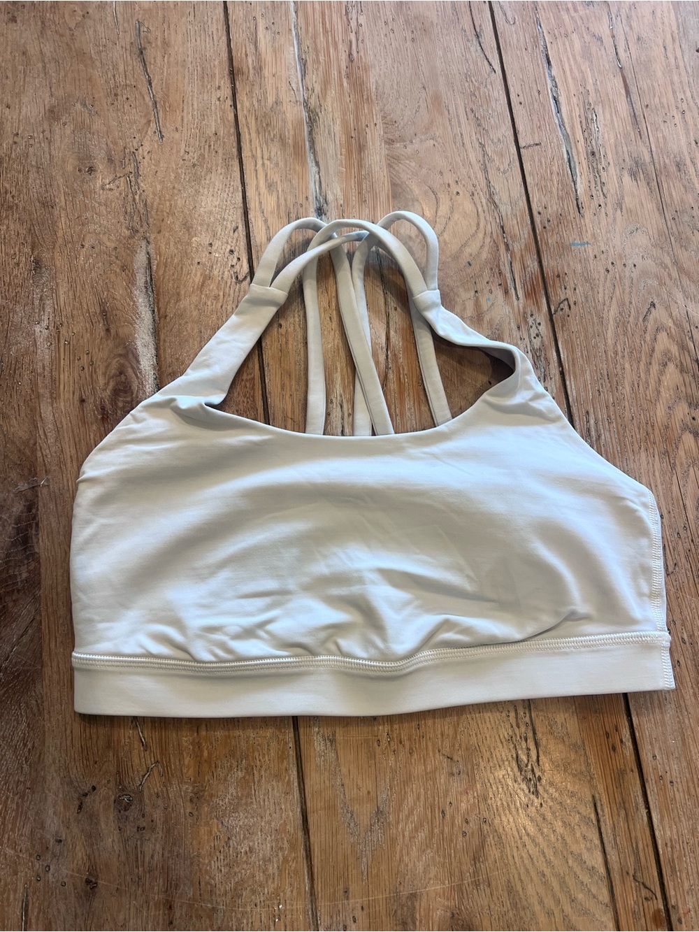 lululemon athletica Cream Double-Strap Sports Bra
